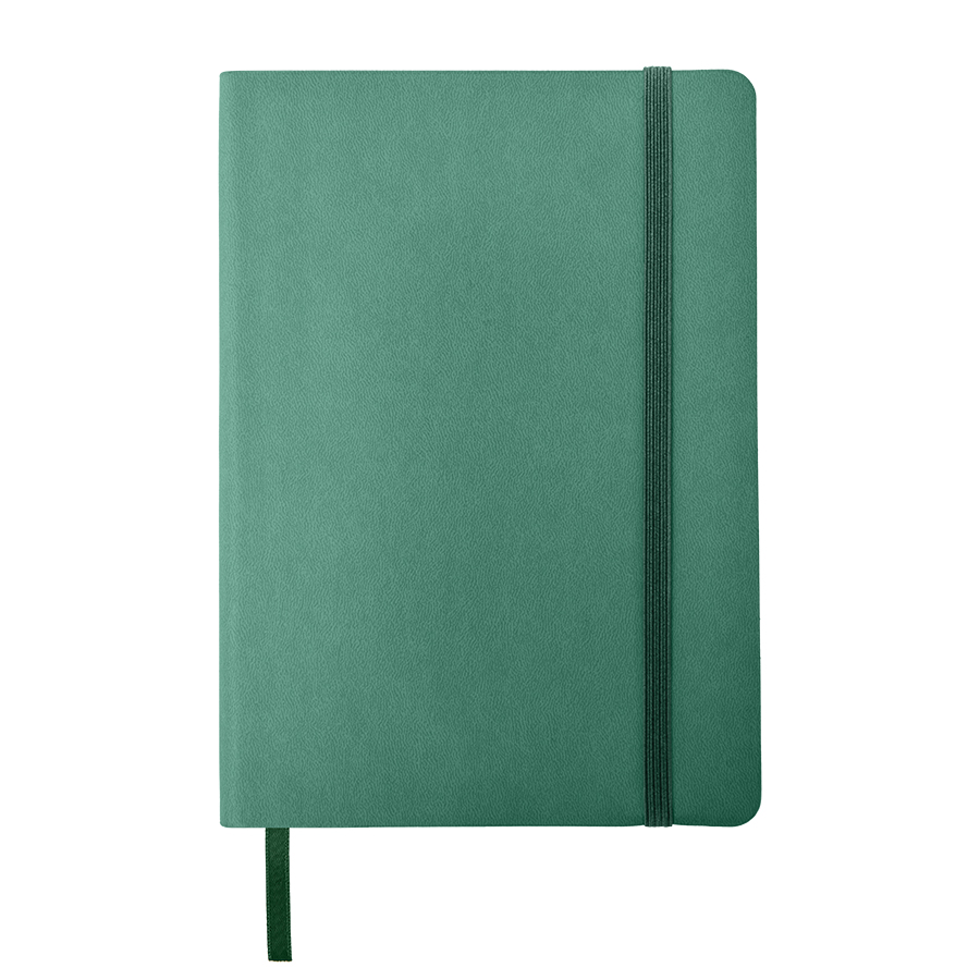 Ежедневник недатированный Shady, А5,  зеленый, кремовый блок, темно-зеленый обрез
