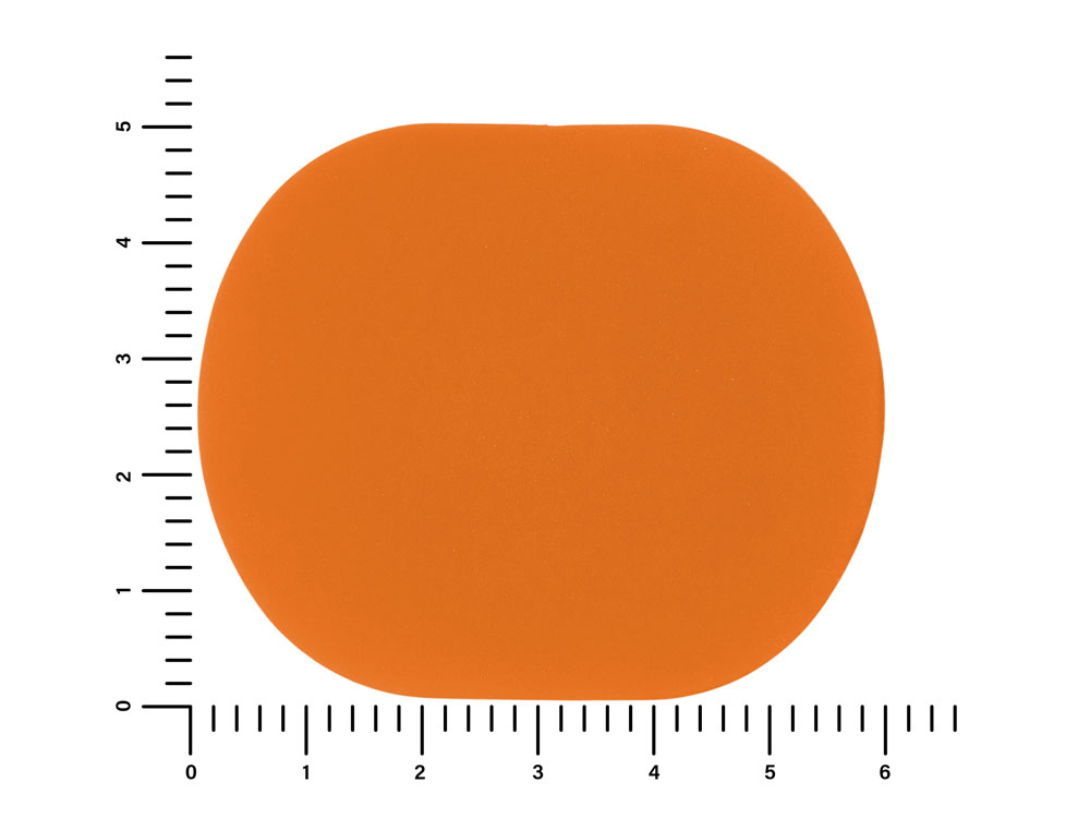 ПАТЧ ОВАЛ soft-touch (оранжевый ) 6,0 х 5,0 см