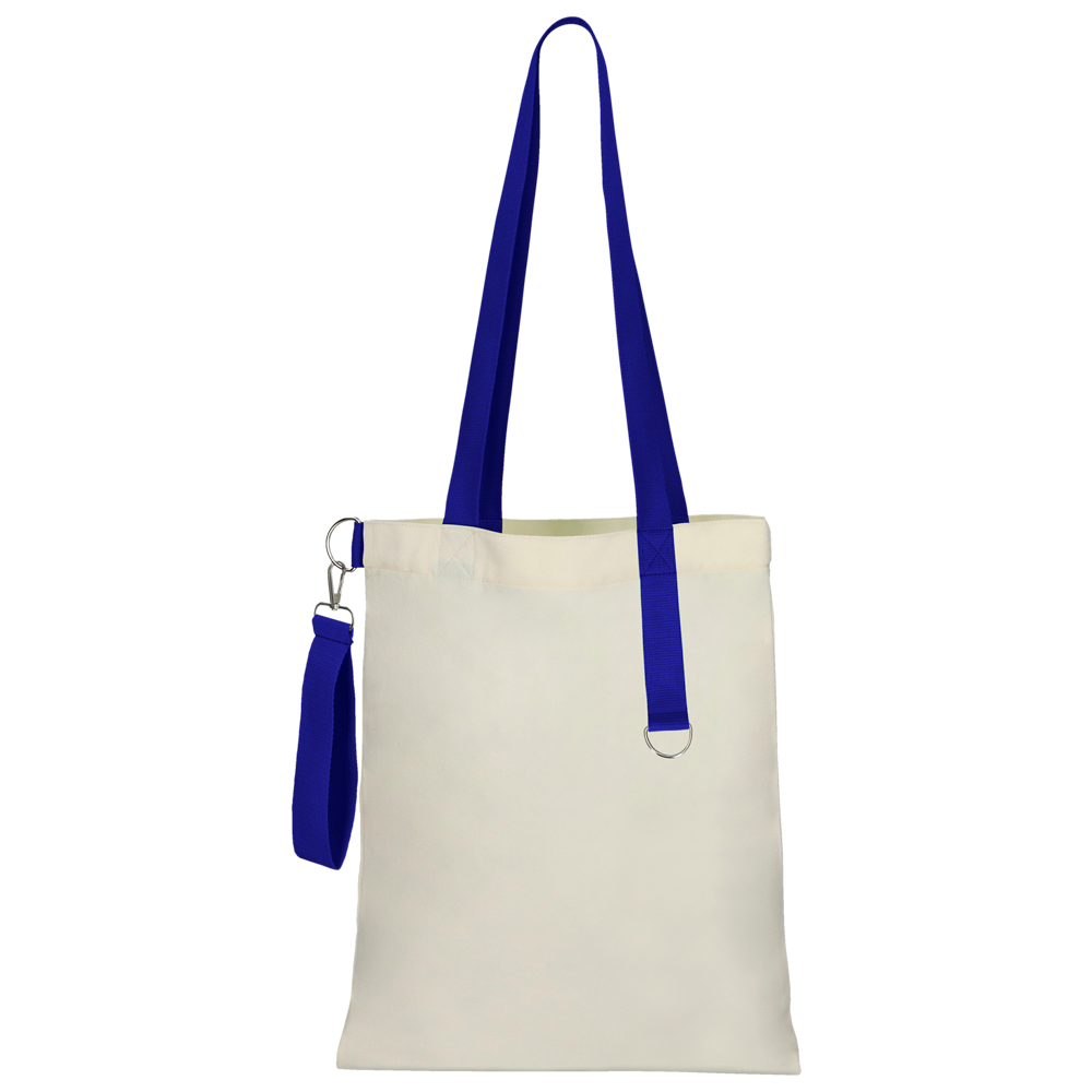 Сумка для покупок White GLOW 325 г/м² с ремувкой, синяя/синяя Сумка для покупок White GLOW 325 г/м² с ремувкой, синяя/синяя