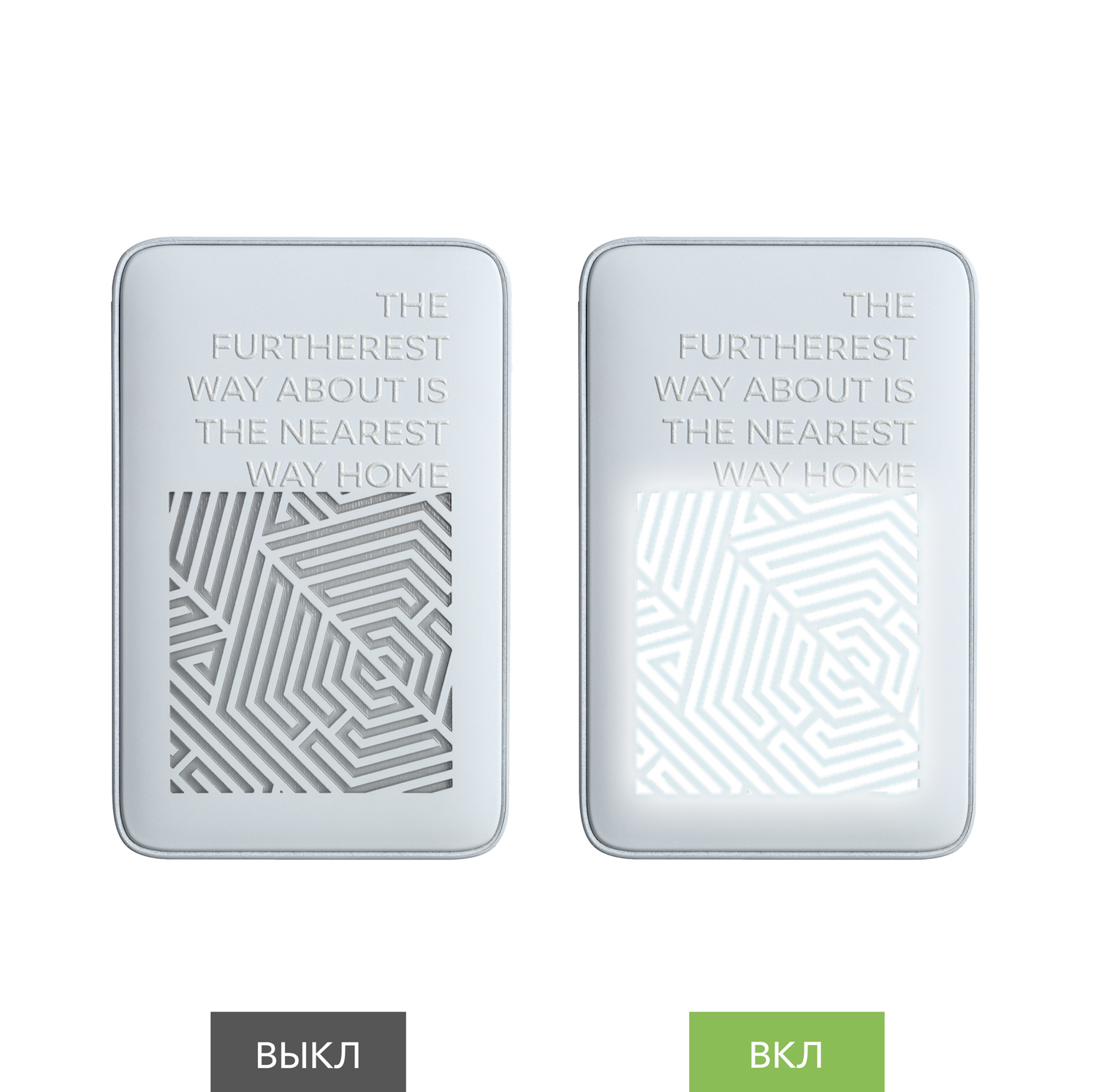 Внешний аккумулятор с подсветкой Ancor 5000 mAh, белый