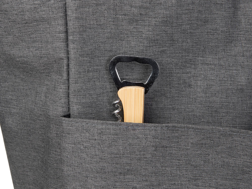 Сумка-холодильник Fabrizio со штопором, серый/черный