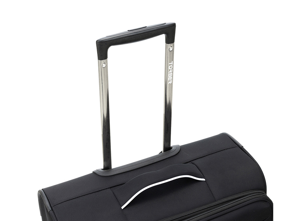 Чемодан TORBER НЕРО, чёрный, переработанный ПЭТ, 44 х 25 х 67 см, 63 л Чемодан TORBER НЕРО, чёрный, переработанный ПЭТ, 44 х 25 х 67 см, 63 л