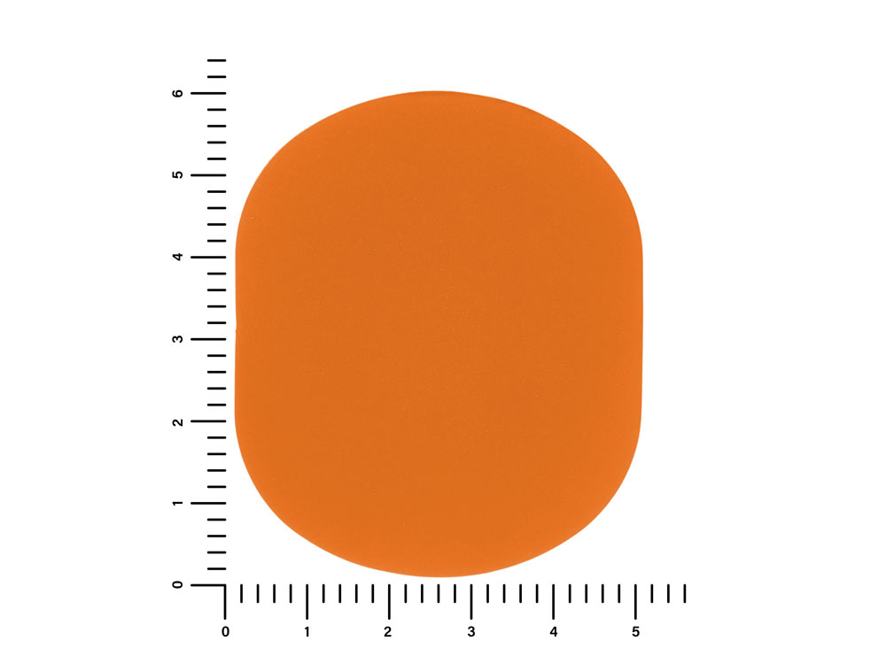 ПАТЧ ОВАЛ soft-touch (оранжевый ) 6,0 х 5,0 см