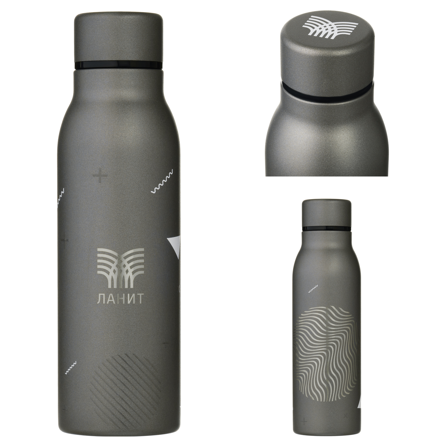 Термобутылка вакуумная герметичная Соренто (Sorento), серая