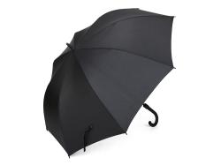 Зонт трость мужской TORBER, полуавтомат, черный, каркас файбергласс, эпонж, пластиковая ручка, диаметр 120 см