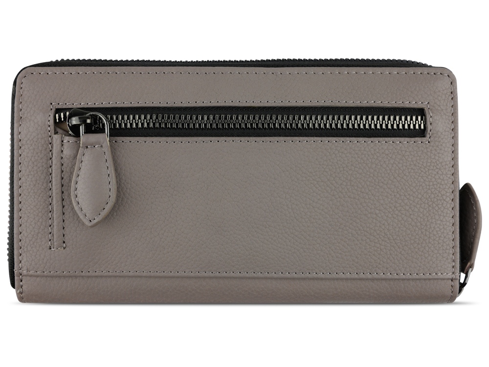 Кошелёк женский BUGATTI Bella, с RFID защитой, бежевый, воловья кожа/полиэстер, 18,5х2,5х10 см