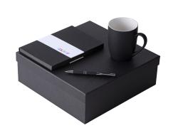 Подарочный набор с блокнотом С1, металлической ручкой и кружкой, черный