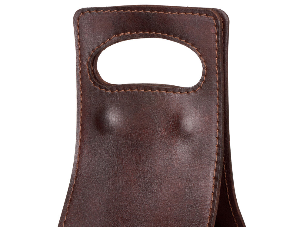 Набор: фартук из натуральной кожи в тубусе, темно-коричневый