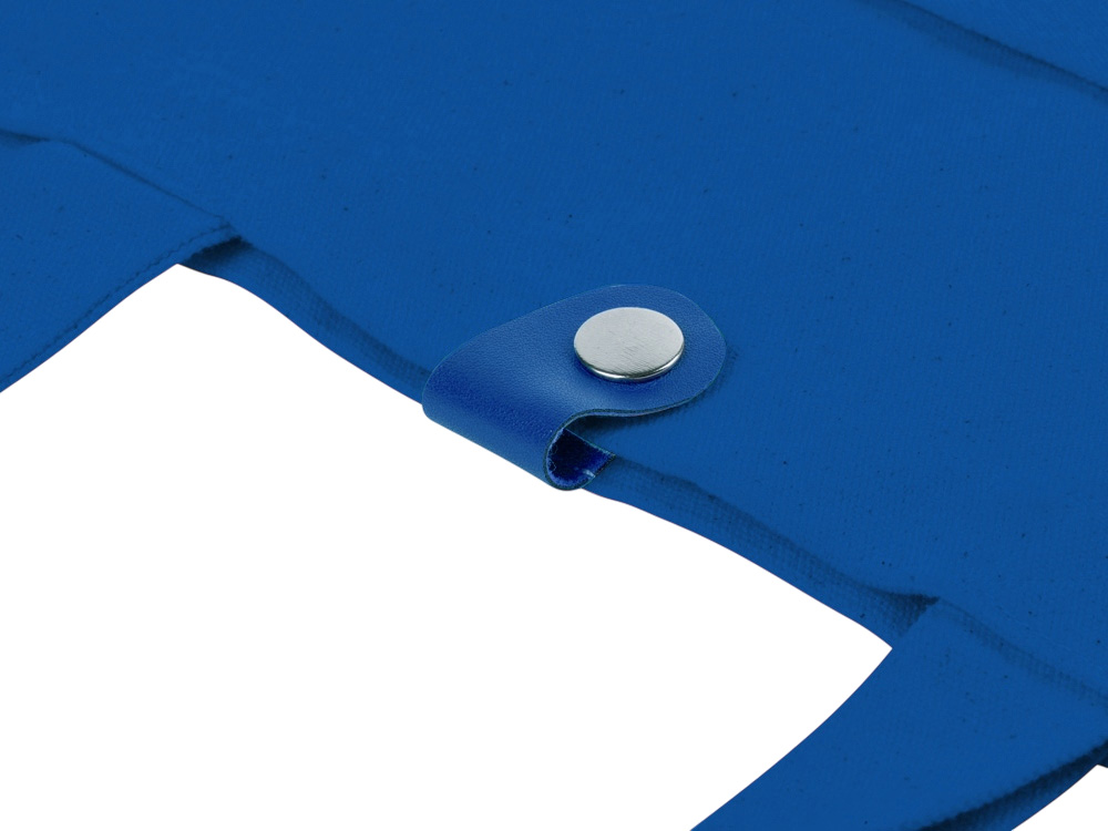 Cумка Clip из хлопка 340 г/м2 с застежкой из экокожи, синий