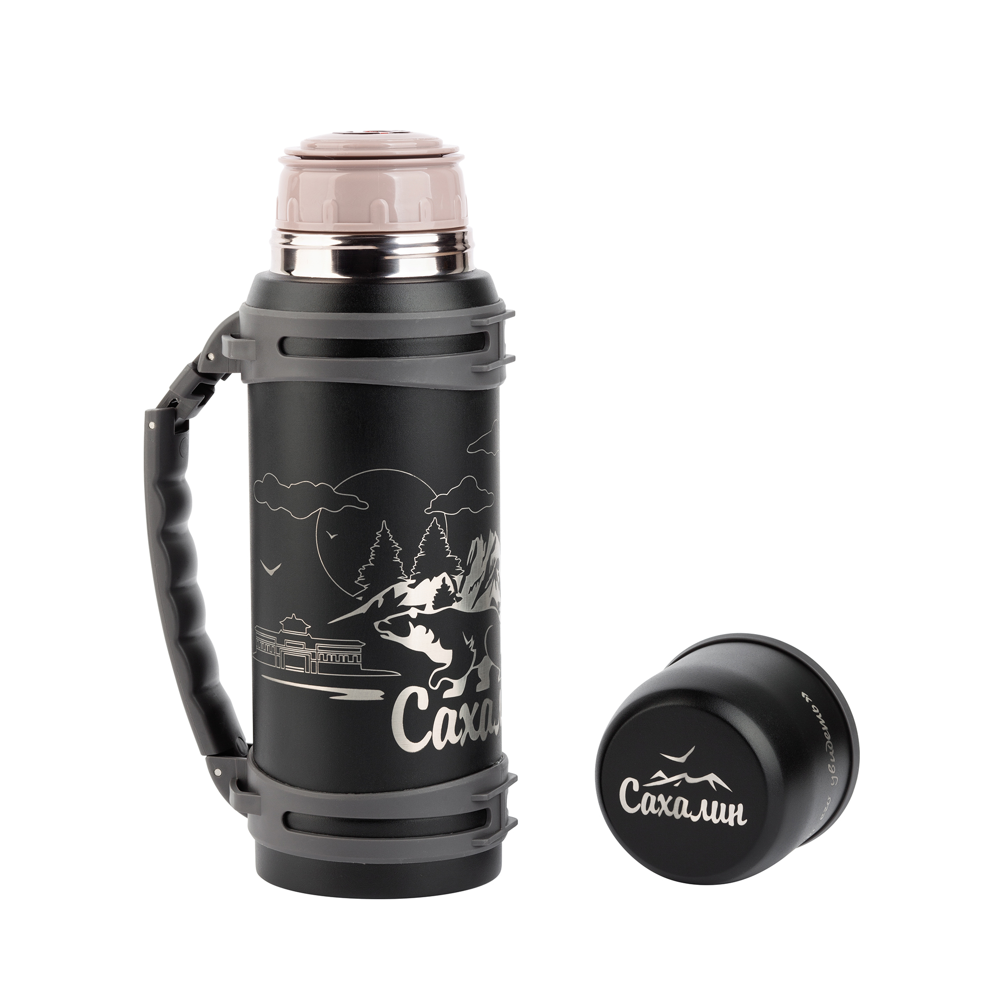 Термос "Сахалин" 1200 мл, покрытие пудра Термос "Сахалин" 1200 мл, покрытие пудра