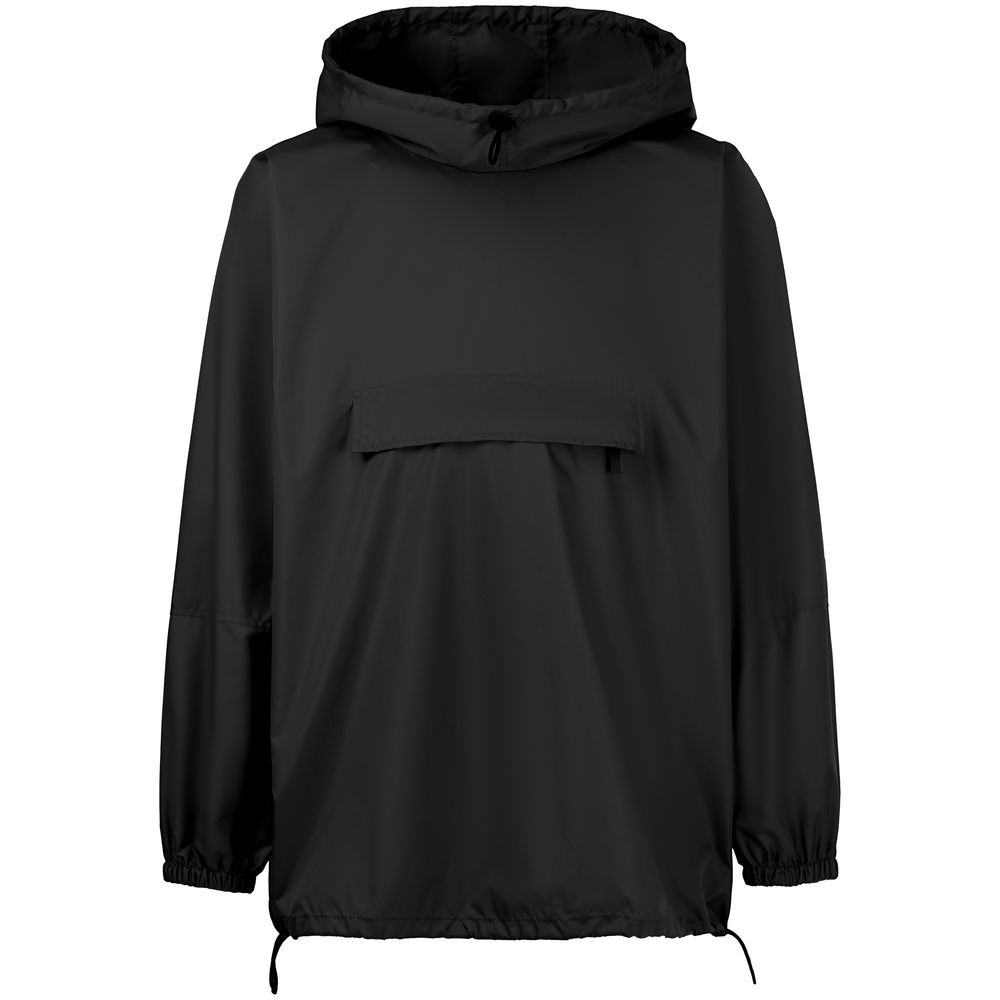 Дождевик-анорак Hard Work, укороченный, черный, единый размер Дождевик-анорак Hard Work, укороченный, черный, единый размер