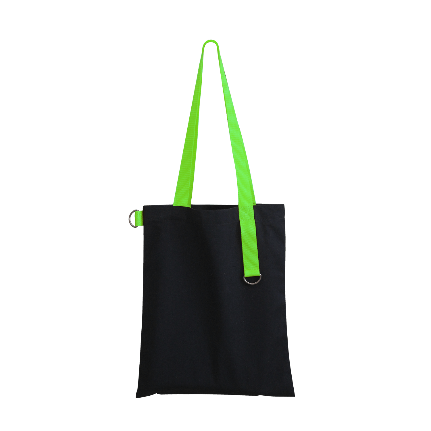 Шоппер Superbag black (чёрный с салатовым)