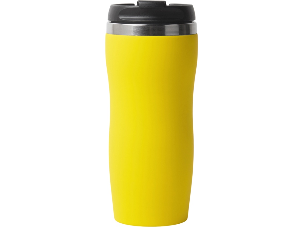 Термокружка Double wall mug C1, soft touch, 350 мл, желтый