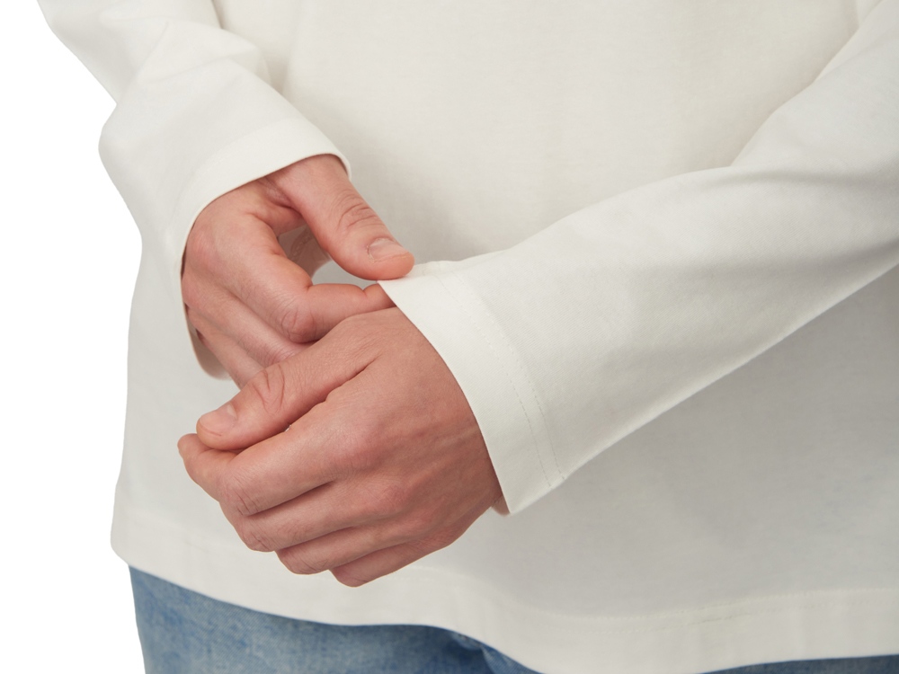 Футболка с длинным рукавом оверсайз Berlin унисекс молочный