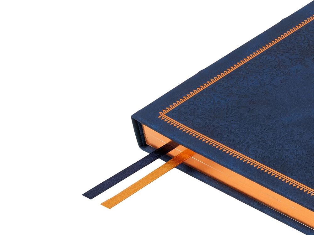 Ежедневник недатированный А4 Royal, синий с бронзовым срезом Ежедневник недатированный А4 Royal, синий с бронзовым срезом