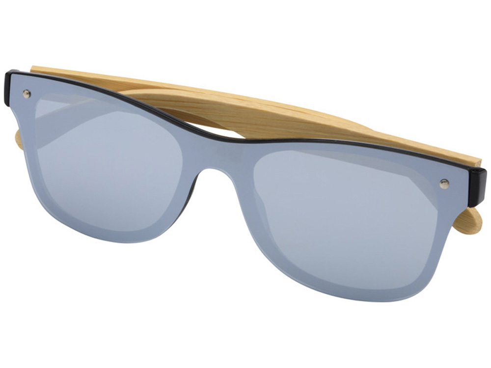 Солнцезащитные очки Tan с бамбуковыми дужками - Серебристый