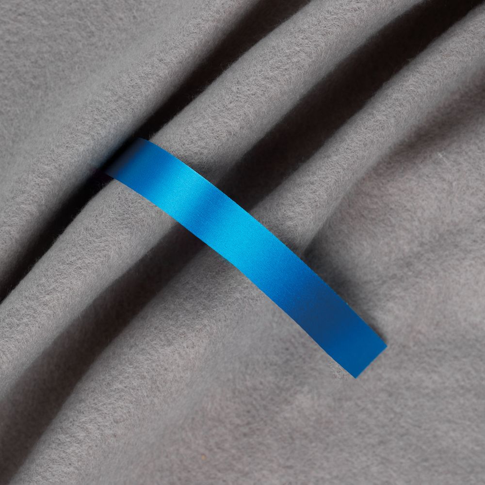 Лента сатиновая Satin 10 S, голубая, 20 см