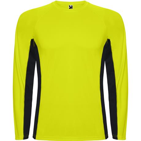 Спортивная футболка SHANGHAI L/S мужская, ФЛУОРЕСЦЕНТНЫЙ ЖЕЛТЫЙ/ЧЕРНЫЙ XL
