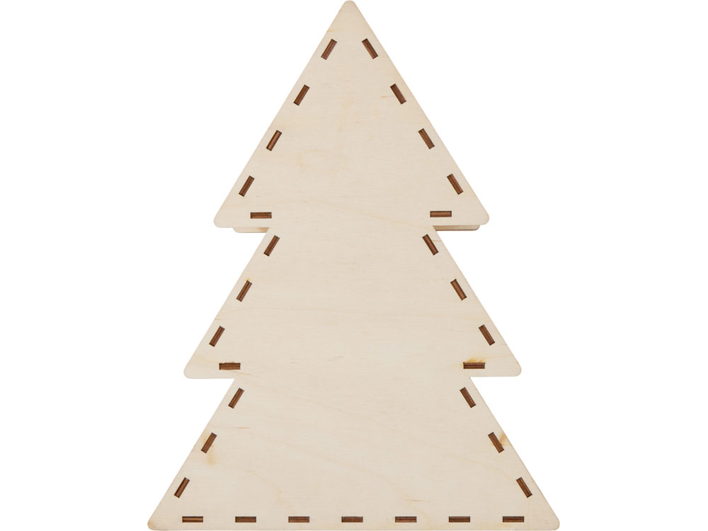 Шкатулка из фанеры в виде елки Firytale , серебристая