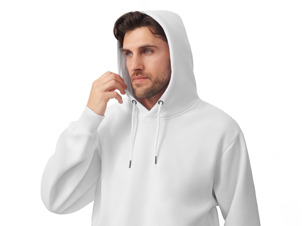 Толстовка с капюшоном Lisbon унисекс, белый