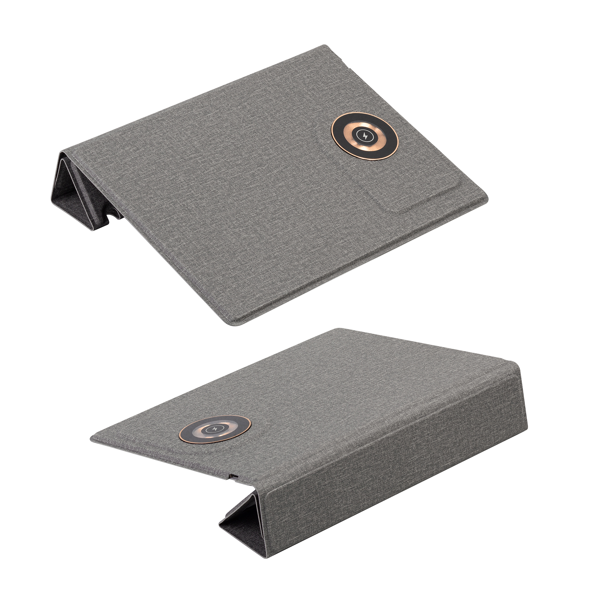 Настольная складная подставка "Cool Mat" с беспроводным (15W) ЗУ, сенсорной подсветкой логотипа, функцией MagSafe и ковриком для мыши Настольная складная подставка "Cool Mat" с беспроводным (15W) ЗУ, сенсорной подсветкой логотипа, функцией MagSafe и ковриком для мыши