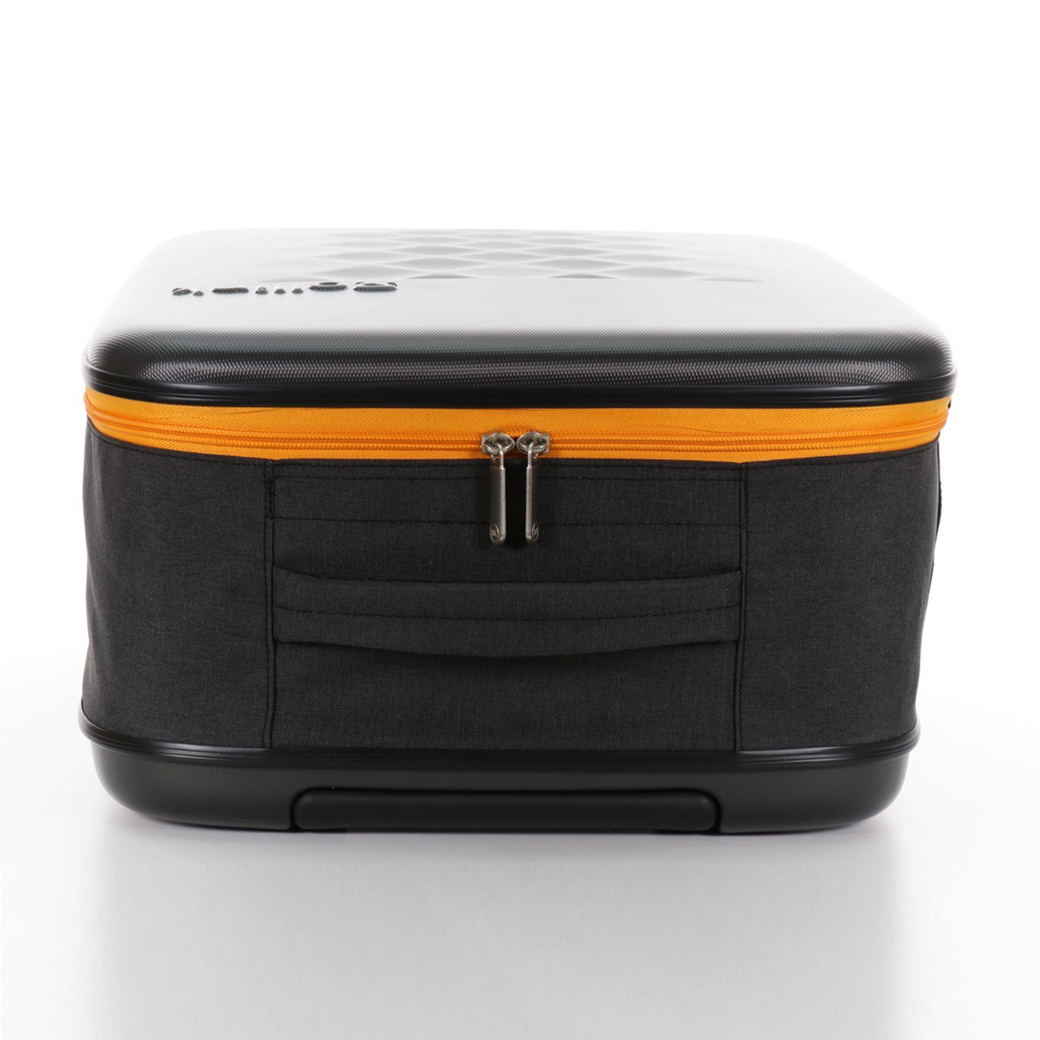 Чемодан складной Rollink Earth 55x40x20 см, 2 колеса, черный/оранжевый