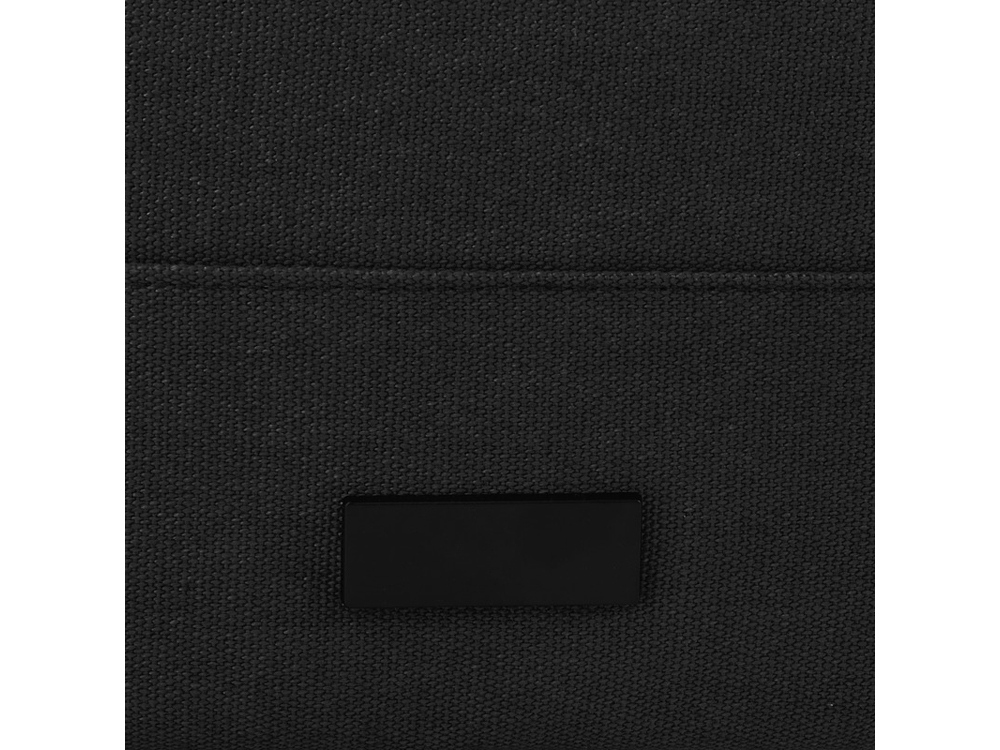 Рюкзак для 15-дюймового ноутбука Joey объемом 15 л из брезента, переработанного по стандарту GRS, со сворачивающимся верхом, черный