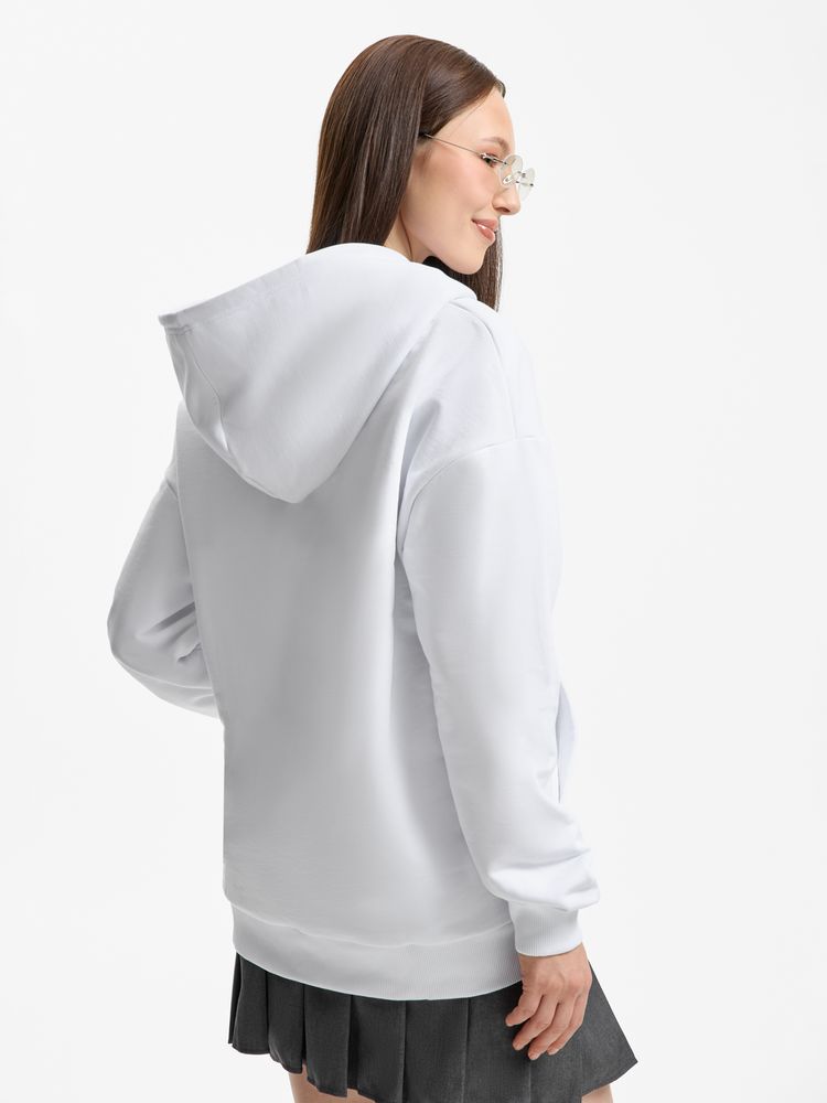 Толстовка унисекс оверсайз Sartoro, белая Толстовка унисекс оверсайз Sartoro, белая