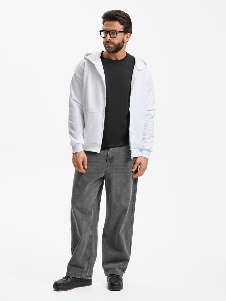 Толстовка унисекс оверсайз Sartoro, белая Толстовка унисекс оверсайз Sartoro, белая