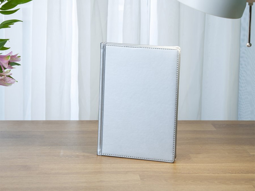 Ежедневник недатированный А5 Velvet, серебряный (Р) Ежедневник недатированный А5 Velvet, серебряный (Р)