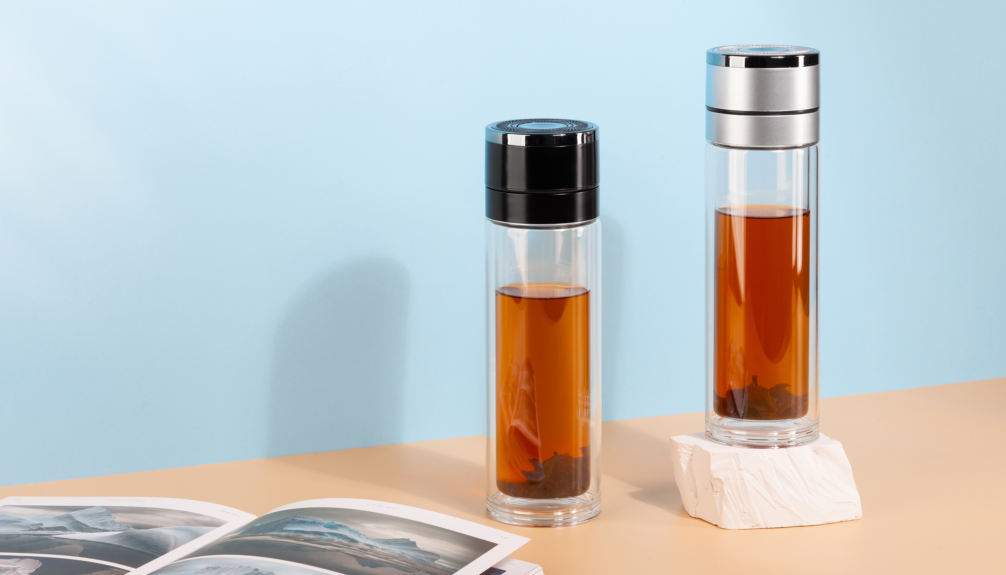 Заварочный термос "Press" 400 мл, серебристый Заварочный термос "Press" 400 мл, серебристый