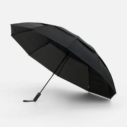 Зонт обратного сложения twoGether с двойным куполом, черный Зонт обратного сложения twoGether с двойным куполом, черный