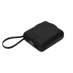 Внешний аккумулятор с подсветкой Риттер PD (Ritter PD) 10000mAh с функцией беспроводной зарядки 15W, черный