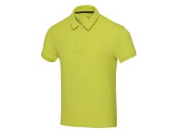 Рубашка поло унисекс Akoya из переработанного махрового материала - Лайм Рубашка поло унисекс Akoya из переработанного махрового материала - Лайм