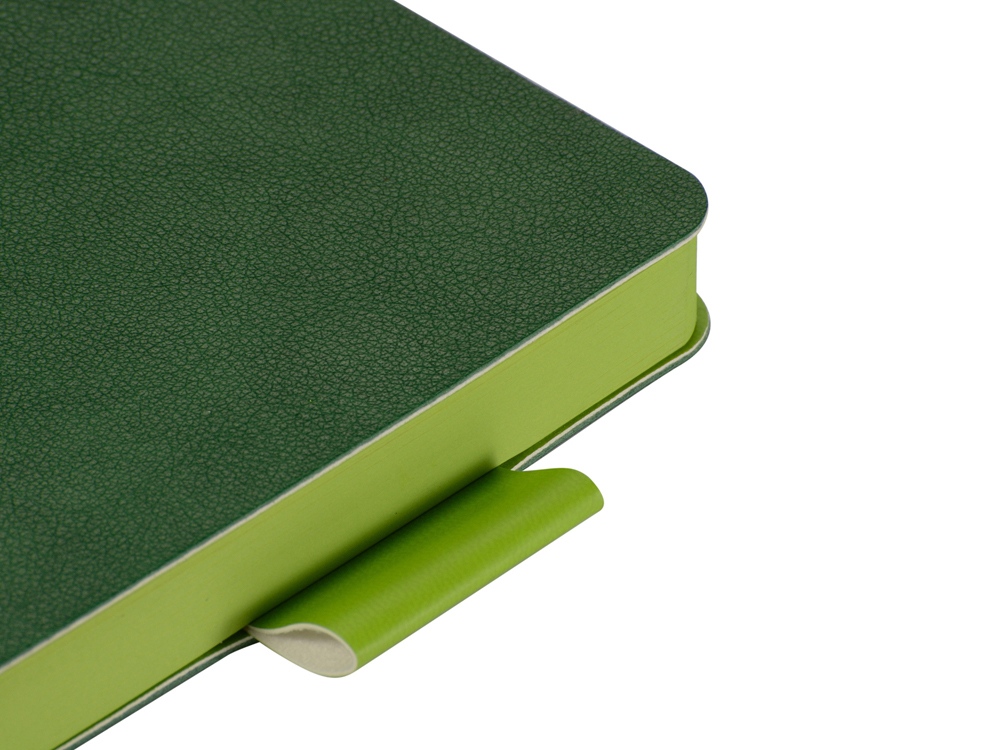 Ежедневник А5 датированный Boston 2026, зеленый с салатовым обрезом Ежедневник А5 датированный Boston 2026, зеленый с салатовым обрезом