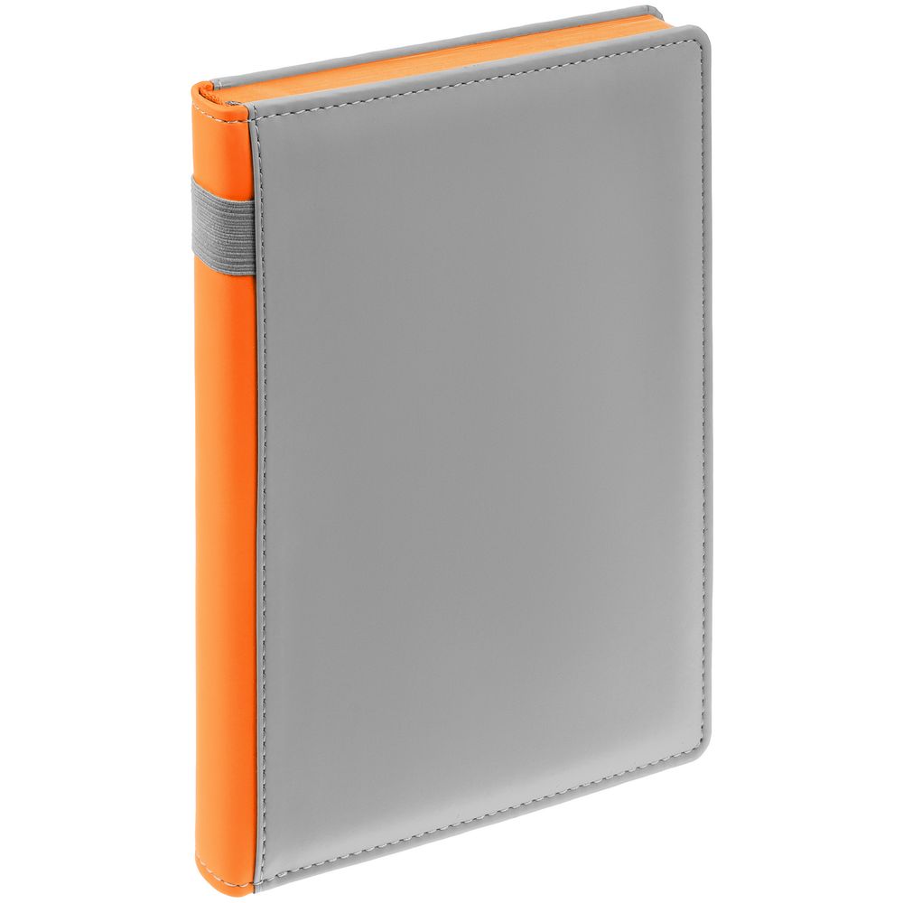 Ежедневник Spain Shall на заказ, недатированный, серый с оранжевым Ежедневник Spain Shall на заказ, недатированный, серый с оранжевым