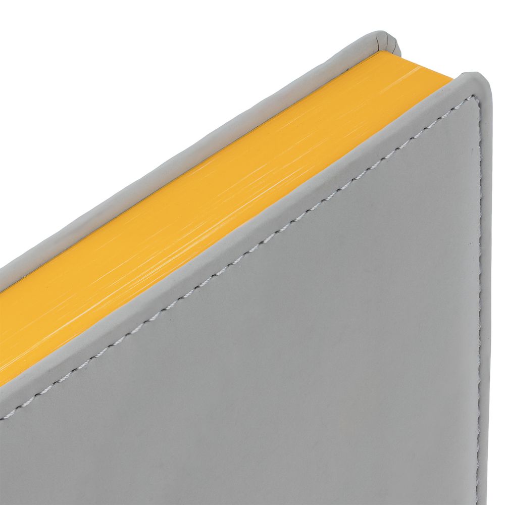 Ежедневник Spain Shall на заказ, недатированный, серый с желтым Ежедневник Spain Shall на заказ, недатированный, серый с желтым