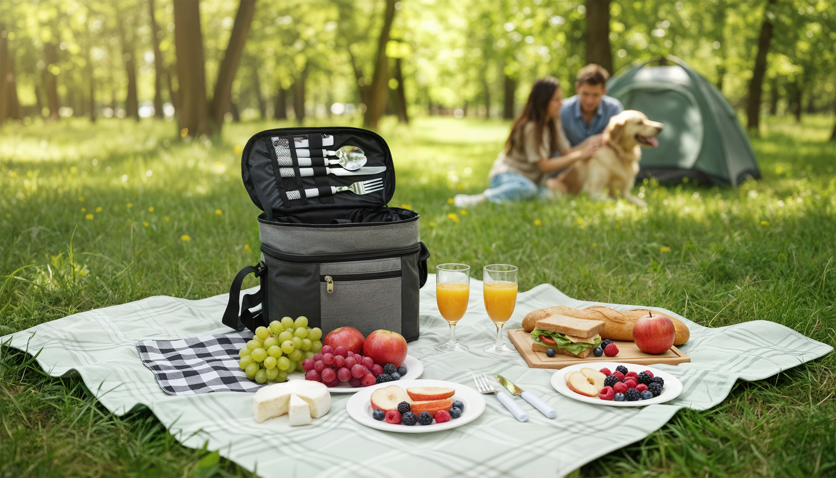 Набор для пикника "Шотландия" на 2 персоны с холодильным отделением