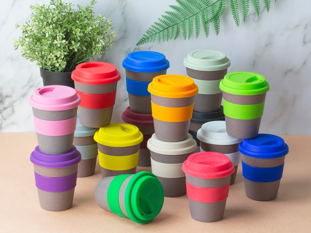 Стакан с силиконовой крышкой Café, серый