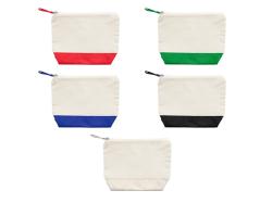 Косметичка DOEL из хлопка плотностью 280 г/м2, бежевый/красный Косметичка DOEL из хлопка плотностью 280 г/м2, бежевый/красный
