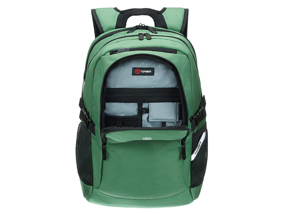 Рюкзак TORBER МЕГАПОЛИС с отделением для ноутбука 16, зеленый, полиэстер, 47 х 34 x 28 см Рюкзак TORBER МЕГАПОЛИС с отделением для ноутбука 16, зеленый, полиэстер, 47 х 34 x 28 см