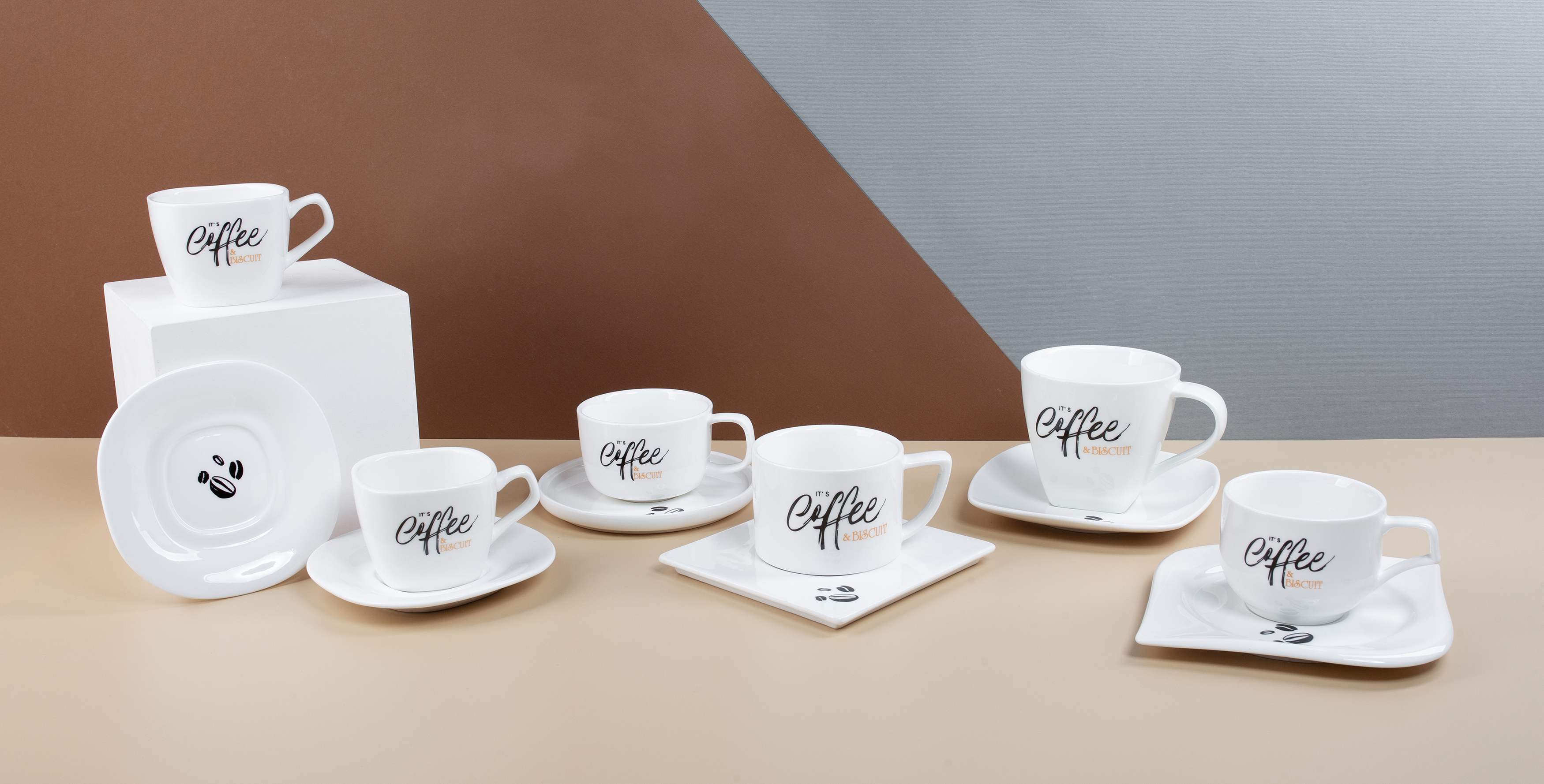 Чайная пара "Гармония" с нанесением капсула "Бисквит" Чайная пара "Гармония" с нанесением капсула "Бисквит"