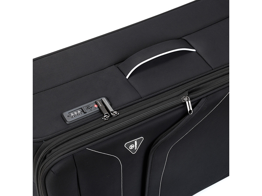 Чемодан TORBER НЕРО, чёрный, переработанный ПЭТ, 48 х 28 х 79 см, 90 л Чемодан TORBER НЕРО, чёрный, переработанный ПЭТ, 48 х 28 х 79 см, 90 л