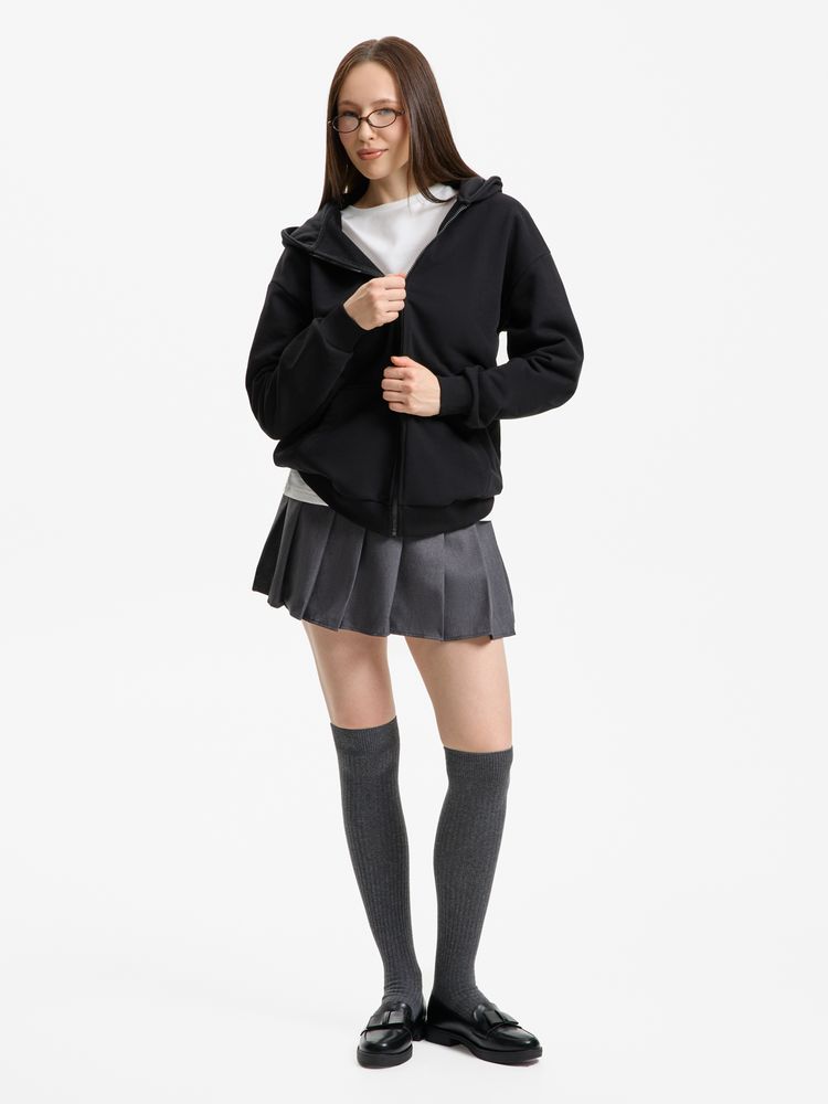 Толстовка унисекс оверсайз Sartoro, черная Толстовка унисекс оверсайз Sartoro, черная