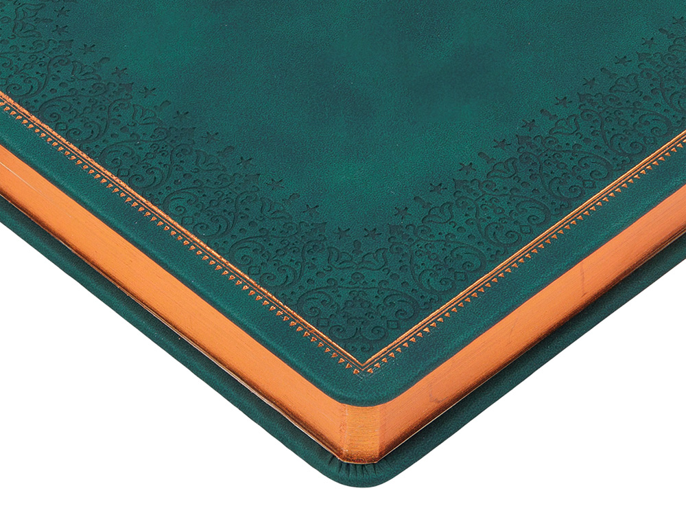 Ежедневник недатированный А5 Royal, зеленый с бронзовым срезом Ежедневник недатированный А5 Royal, зеленый с бронзовым срезом