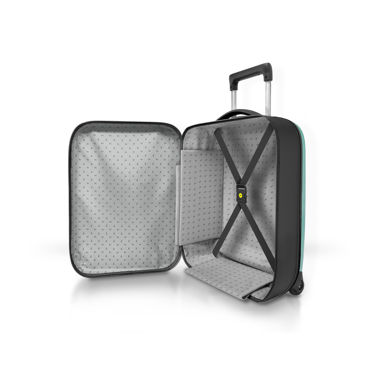 Чемодан складной Rollink Vega II 55x40x20 см, 2 колеса, бирюзовый