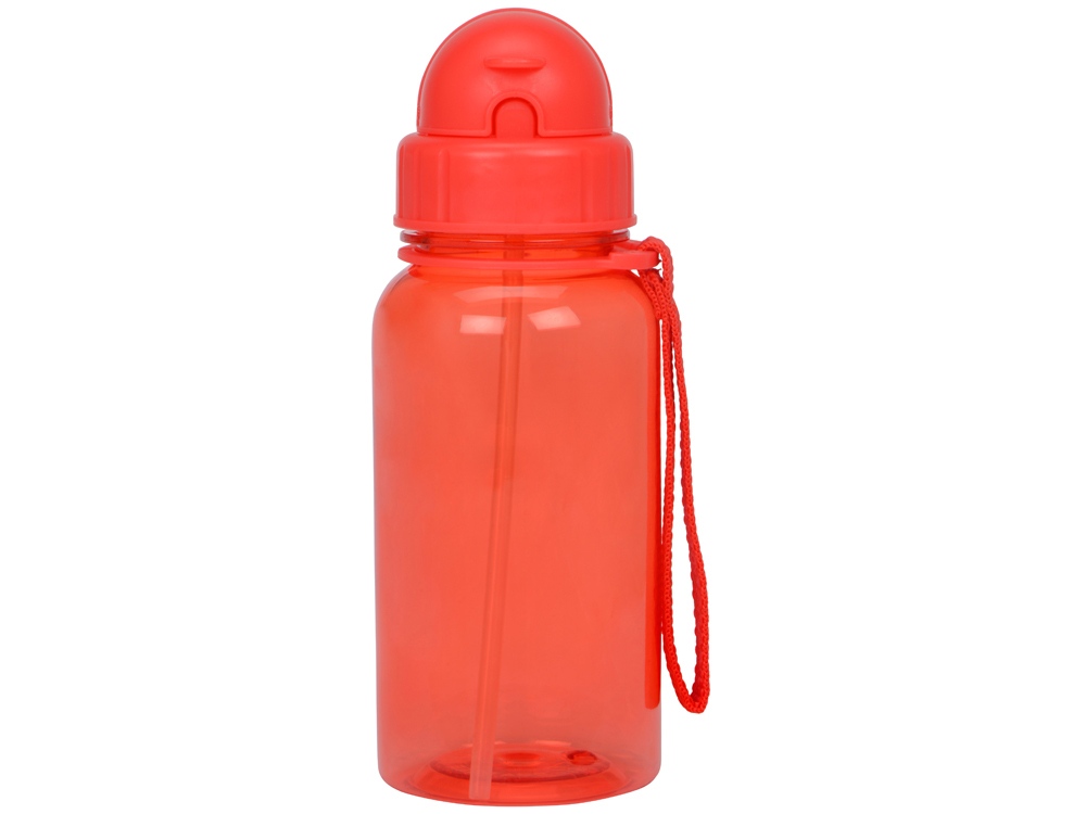 Бутылка для воды со складной соломинкой Kidz 500 мл, красный