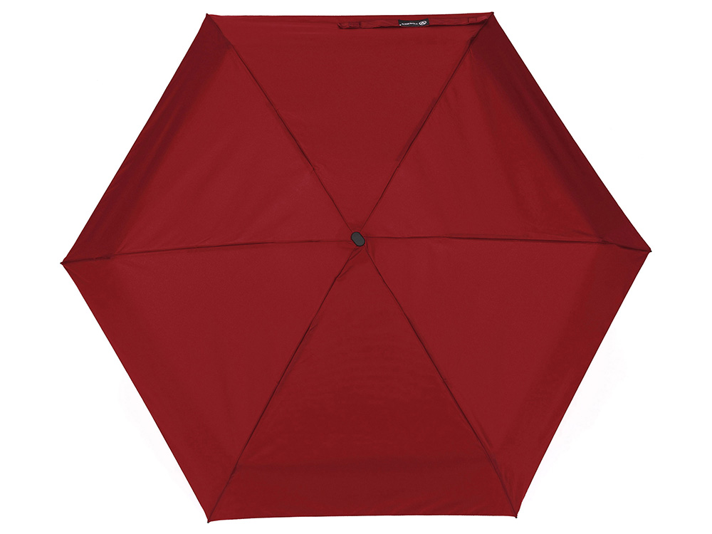 Зонт складной женский TORBER, механика, 5 сложений, красный, каркас алюминий, эпонж, пластиковая ручка, диаметр 91 см