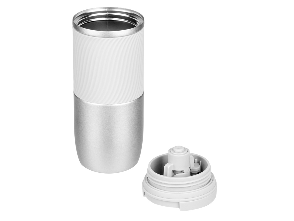 Герметичная вакуумная термокружка Pillar,550 мл, серебристый (Р)