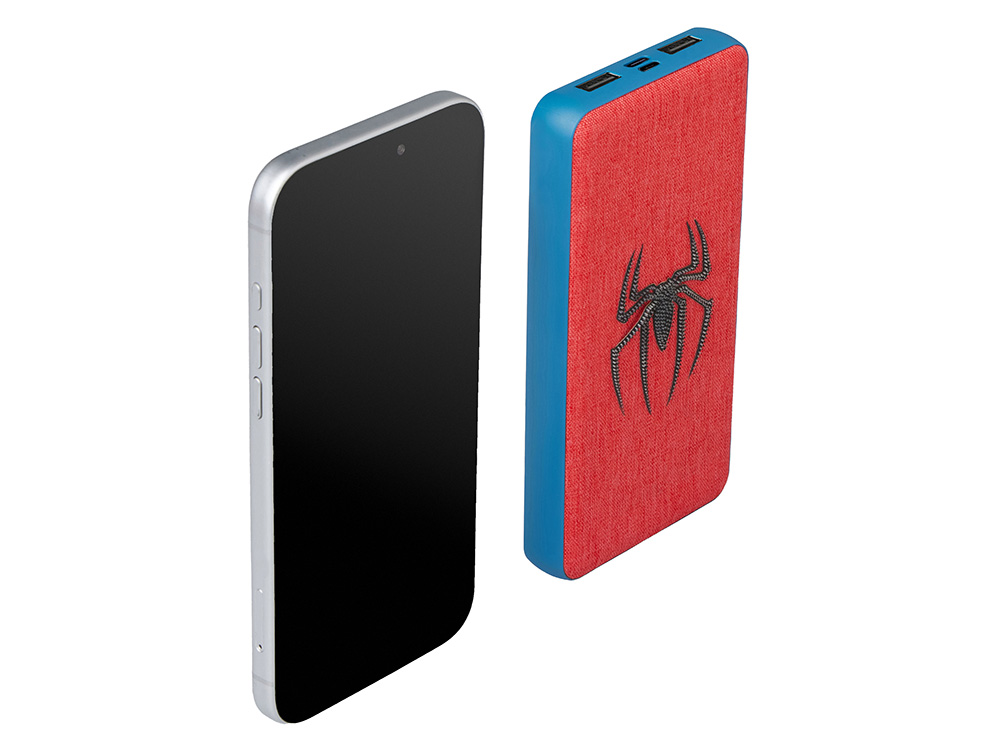 Портативное зарядное устройство с возможностью полноцветной печати на ткани и нанесения силиконового лого по индивидуальному дизайну клиента